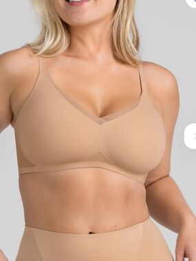 Honeylove CrossOver Seamless Nude Wireless Bra, Size XL 38D-DD